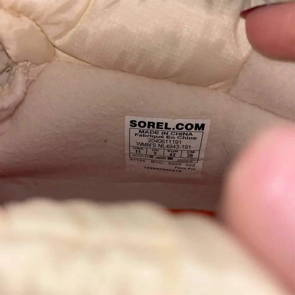 🚫SOLD🚫 Sorel Out N About III Puffy Zip Boots Cream Espresso Orange Waterproof 11 - Picture 12 of 12